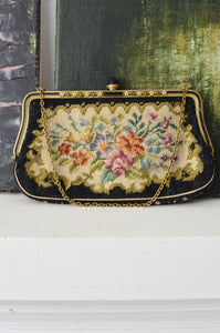 Antique Needlepoint Mini Purse