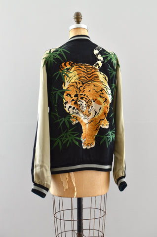 Vintage Reversible Sukajan Jacket Tiger Sakura