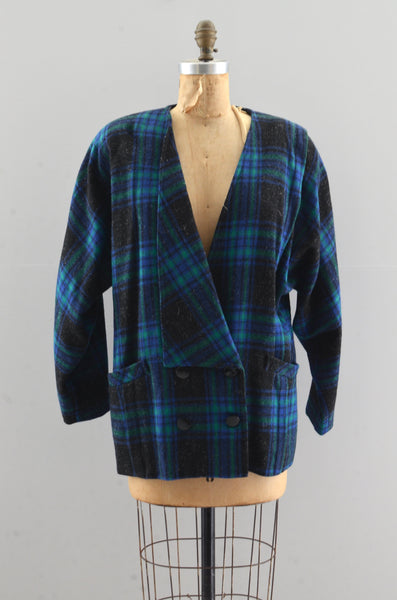 Vintage 1980s Plaid Jacket