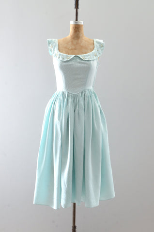 Vintag 1940s Light Blue Dress | XXS