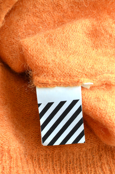 Off-White Mohair Sweater Orange