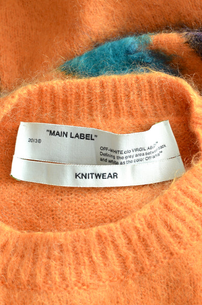 Off-White Mohair Sweater Orange