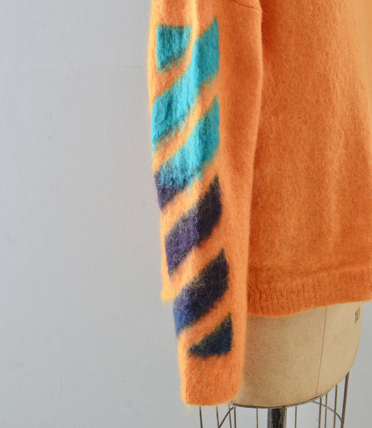 Off-White Mohair Sweater Orange