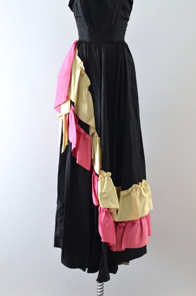 Vintage 1940s Taffeta Party Dress