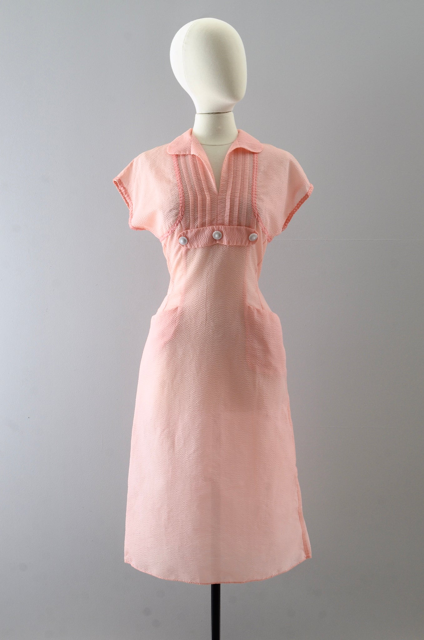 Vintage 1950s Seersucker Dress