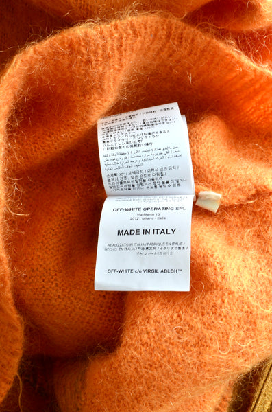 Off-White Mohair Sweater Orange