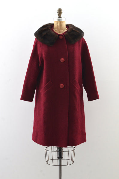 Vintage 1960s Berry Coat