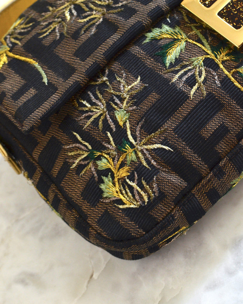 Fendi Embroidered Zucca Baguette Bag – Pickled Vintage