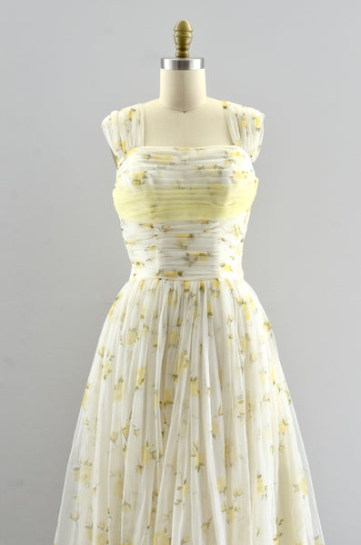 Vintage 1950s Chiffon  Dress