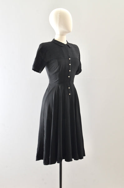 Vintage 1940s Noir Dress