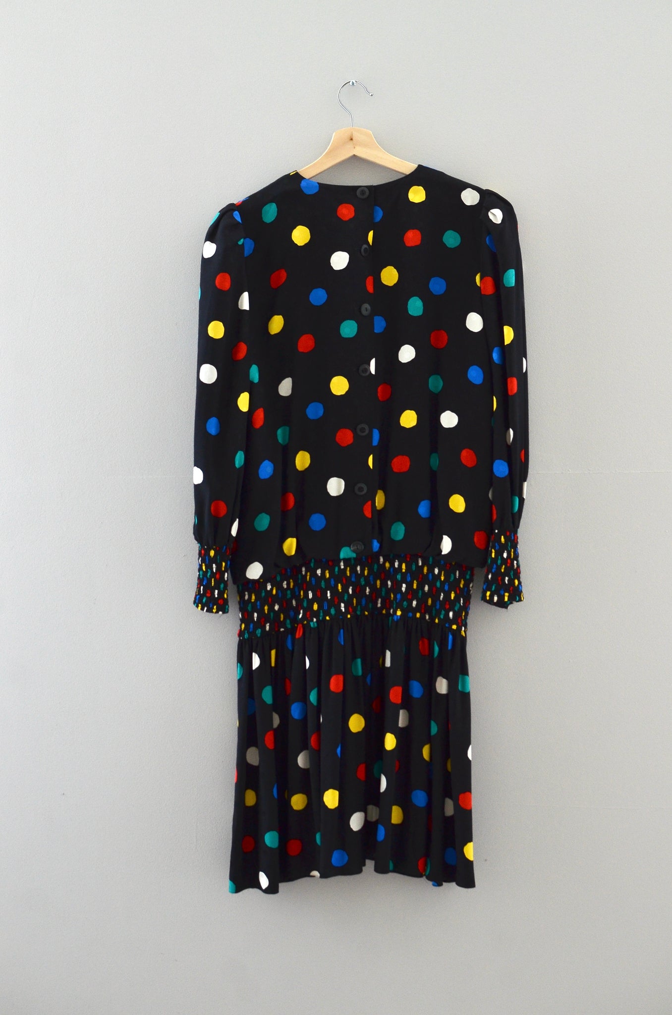 Vintage Silk Polk Dot Dress