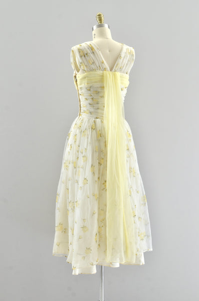 Vintage 1950s Chiffon  Dress