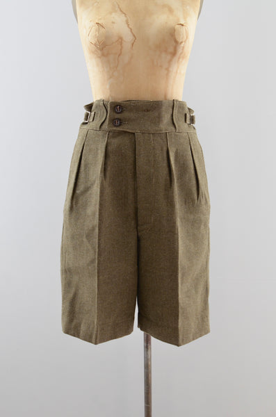 Vintage 1950s Wool Shorts