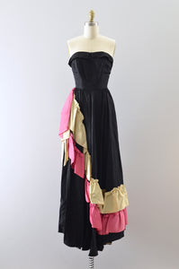 Vintage 1940s Taffeta Party Dress