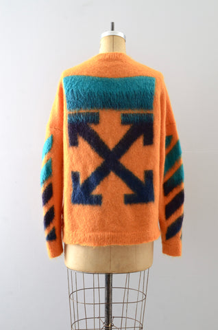 Off-White Mohair Sweater Orange