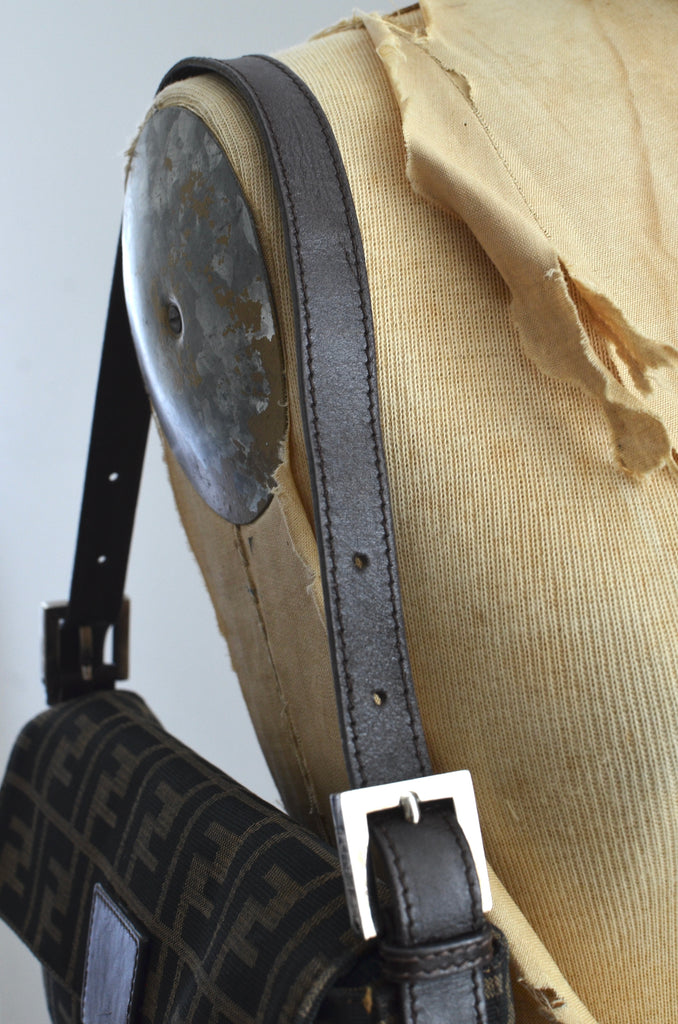 Authentic Fendi Vintage Zucca Small Baguette Bag – MaisonFab