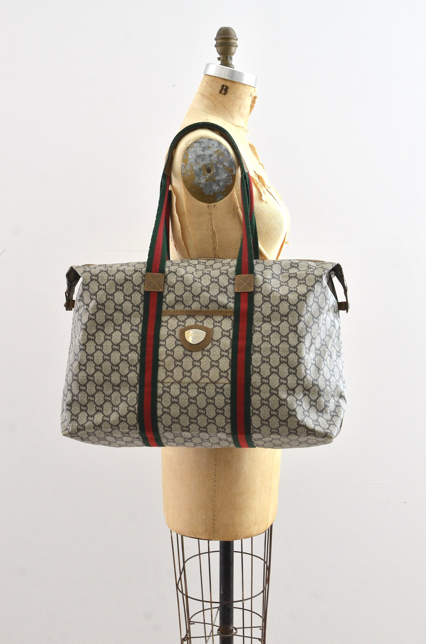 Gucci, Bags, Vintage Gucci Sherry Line Boston Bag