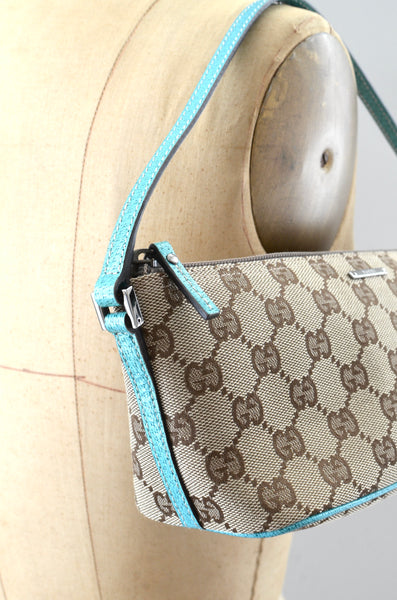 Gucci Boat Pochette Turquoise