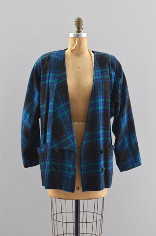 Vintage 1980s Plaid Jacket