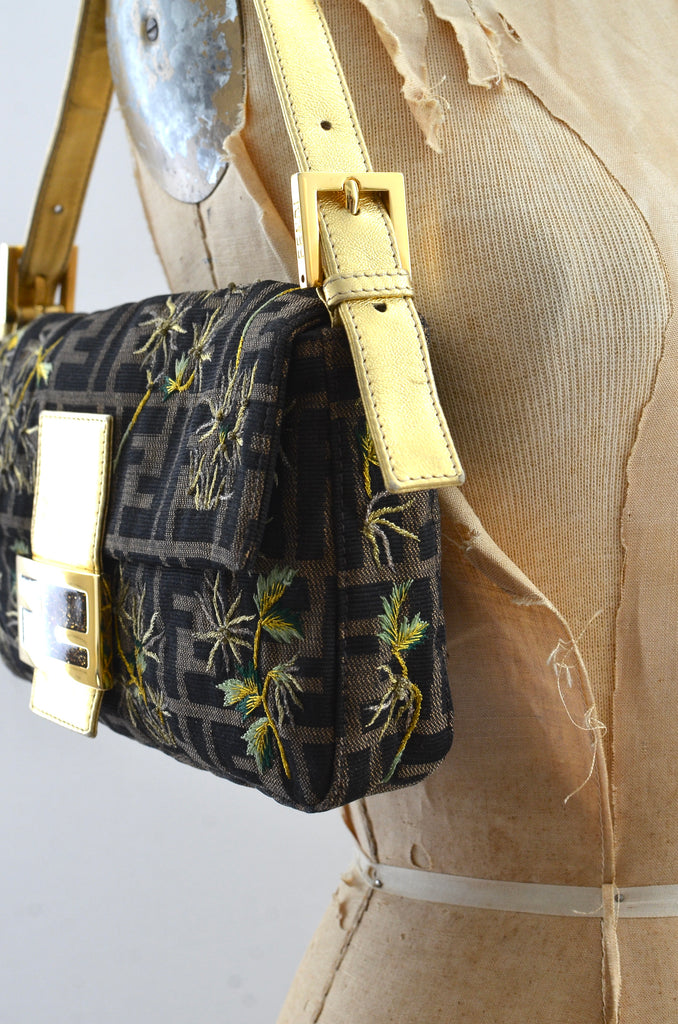 Fendi Embroidered Zucca Baguette Bag – Pickled Vintage