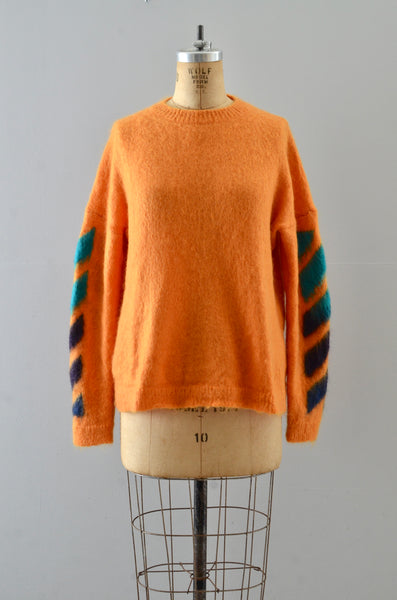 Off-White Mohair Sweater Orange