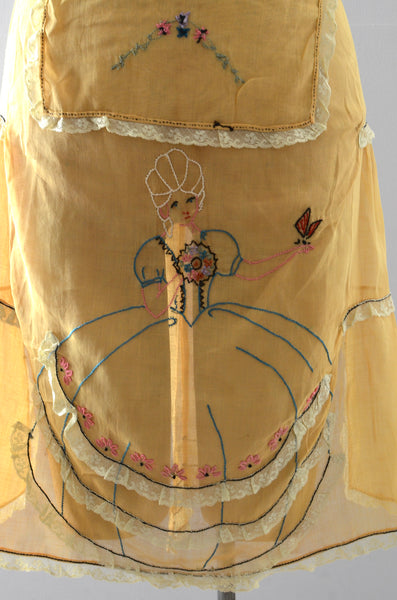 1920s Embroidered Apron