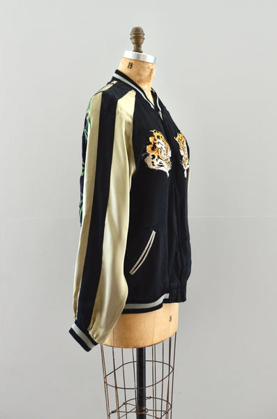 Vintage Reversible Sukajan Jacket Tiger Sakura