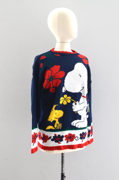 Vintage Snoopy & Woodstock Sweater