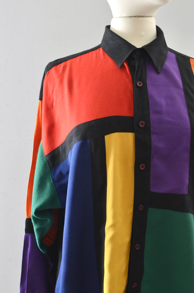 Vintage 1990s Colorblock Shirt