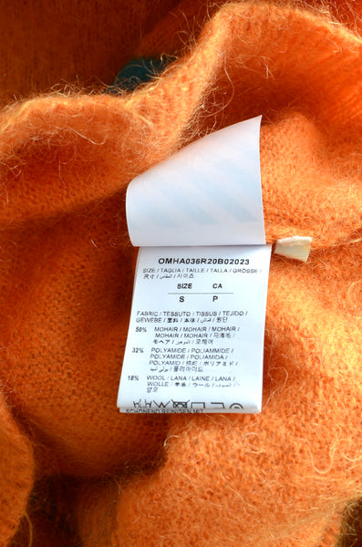 Off-White Mohair Sweater Orange