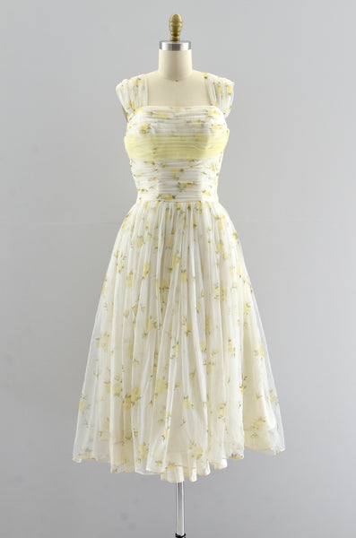 Vintage 1950s Chiffon  Dress