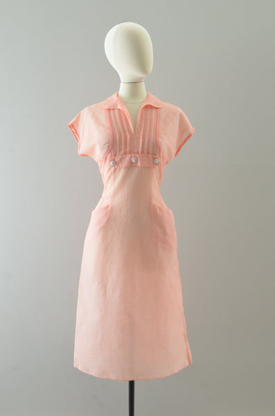 Vintage 1950s Seersucker Dress