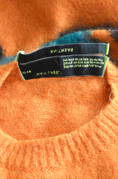 Off-White Mohair Sweater Orange