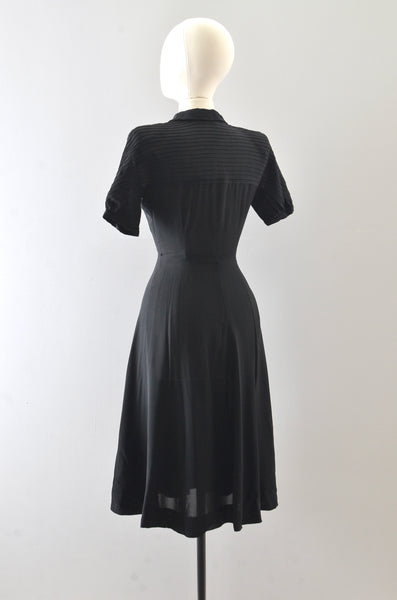 Vintage 1940s Noir Dress