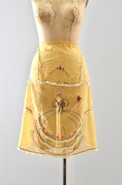 1920s Embroidered Apron