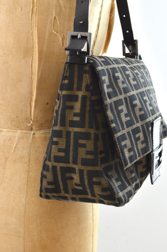 Fendi Bag Authentic Fendi Monogram Shoulder Baguette Bag in 