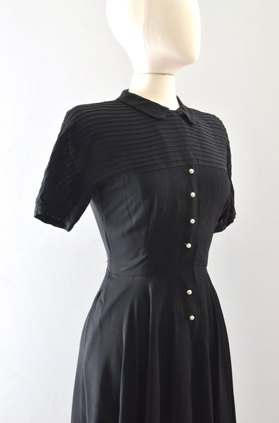 Vintage 1940s Noir Dress