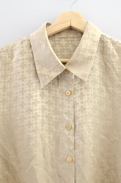 Vintage Patterned Silk Shirt