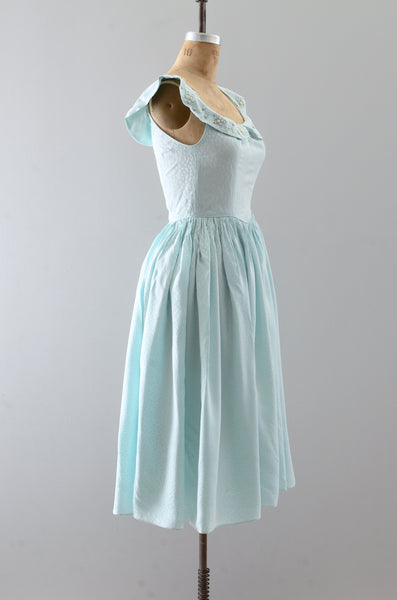 Vintag 1940s Light Blue Dress | XXS