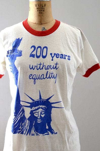 1970s Protest T-Shirt  200 Years Without Equality