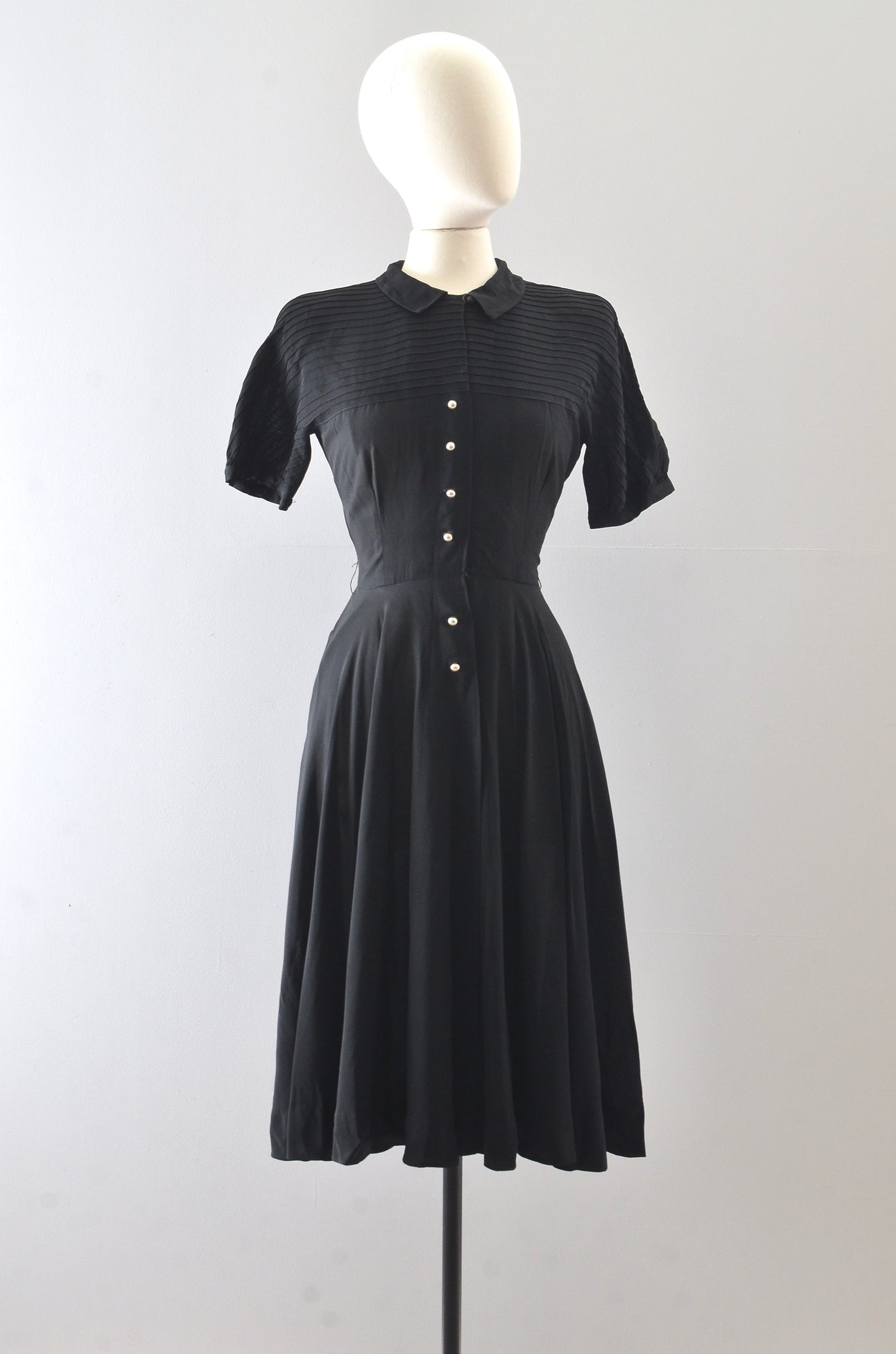 Vintage 1940s Noir Dress