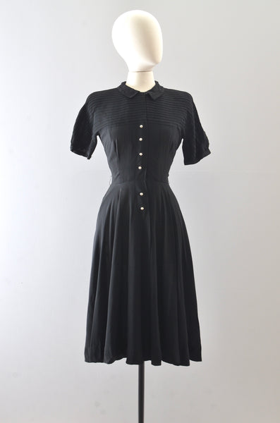 Vintage 1940s Noir Dress