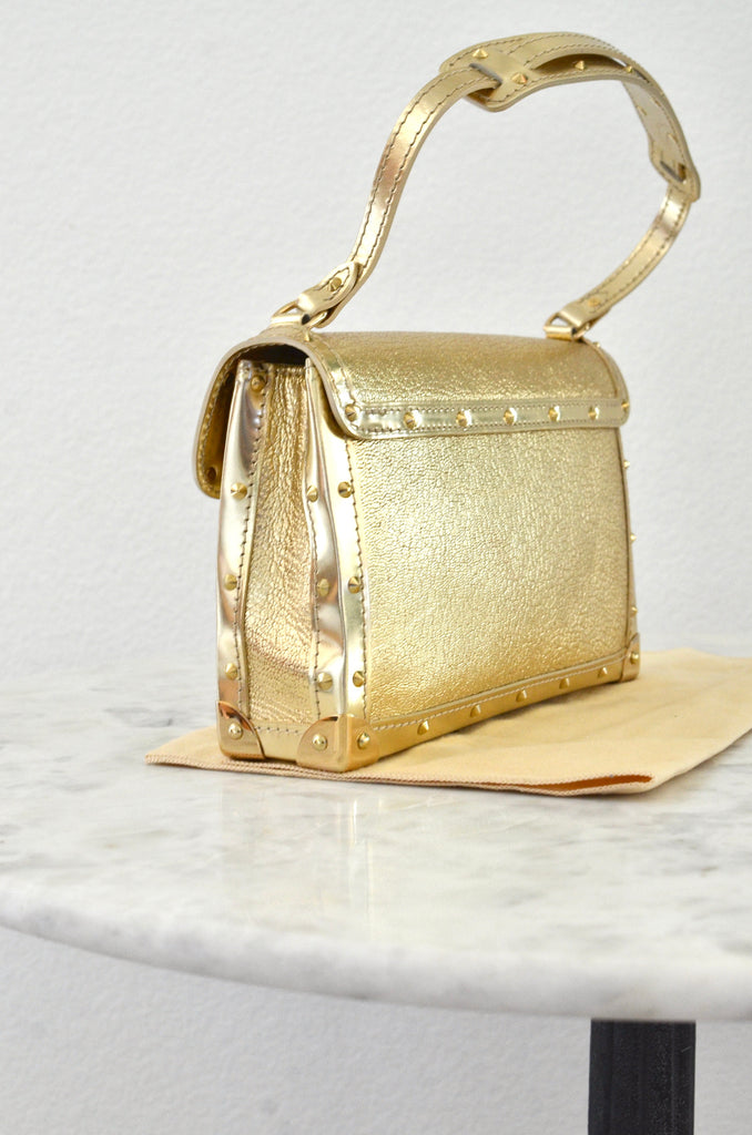 Louis Vuitton White Suhali LAimable Bag Golden Leather Metal ref.134753 -  Joli Closet