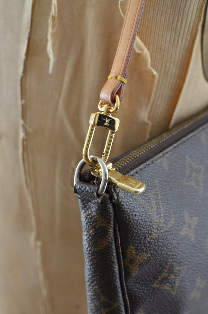 Louis Vuitton, Bags, Rare Vintage Louis Vuitton Monogram Satin Pouchette  Hand Bag Purse