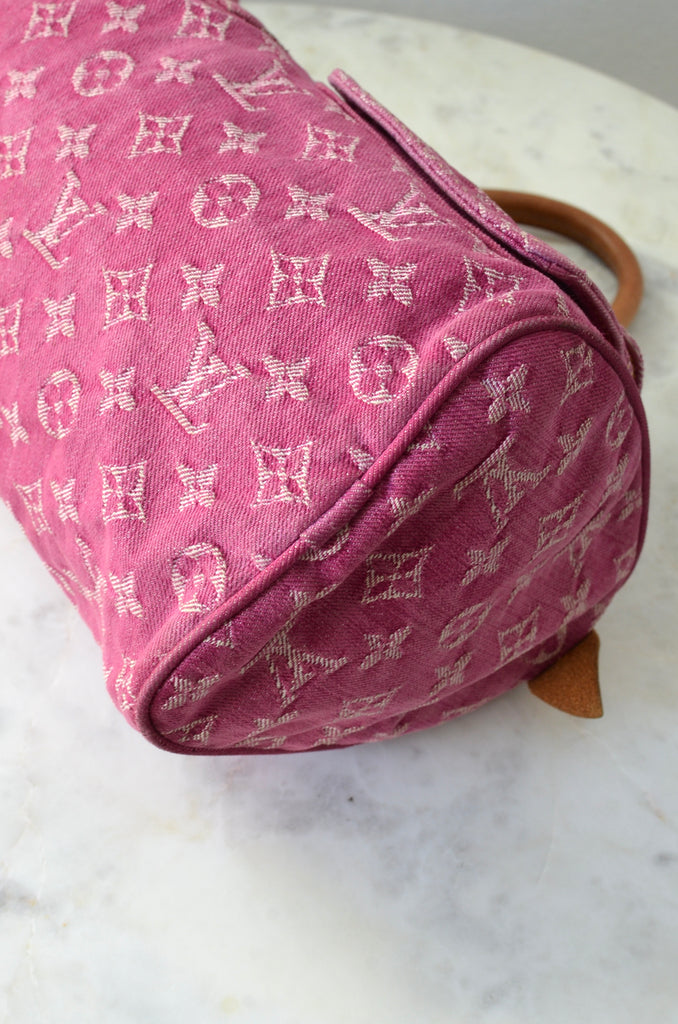 Néo speedy handbag Louis Vuitton Pink in Denim - Jeans - 26012936