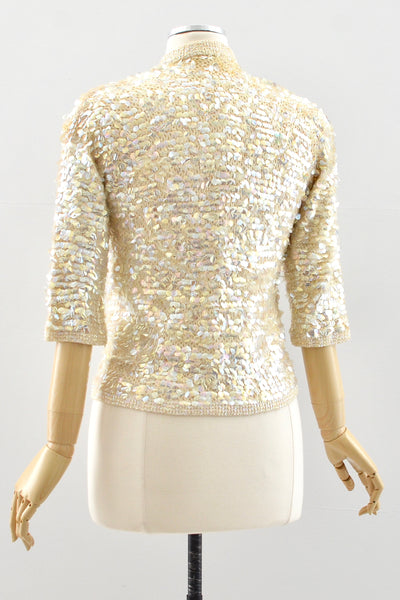 Sequin Disc Cardigan / S M